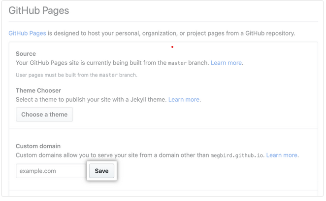 Github Pages custom domain name